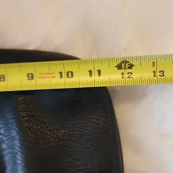 Free People Black Leather Hand Bag 15" x 12" - Picture 12 of 12